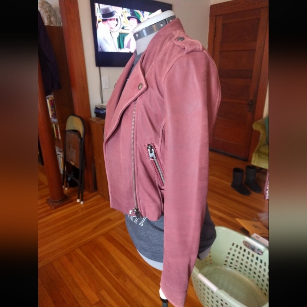 Lucky Brand Pink Leather Jacket - Picture 2 of 6